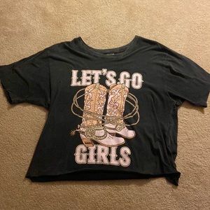 Graphic “lets go girls” T-shirt